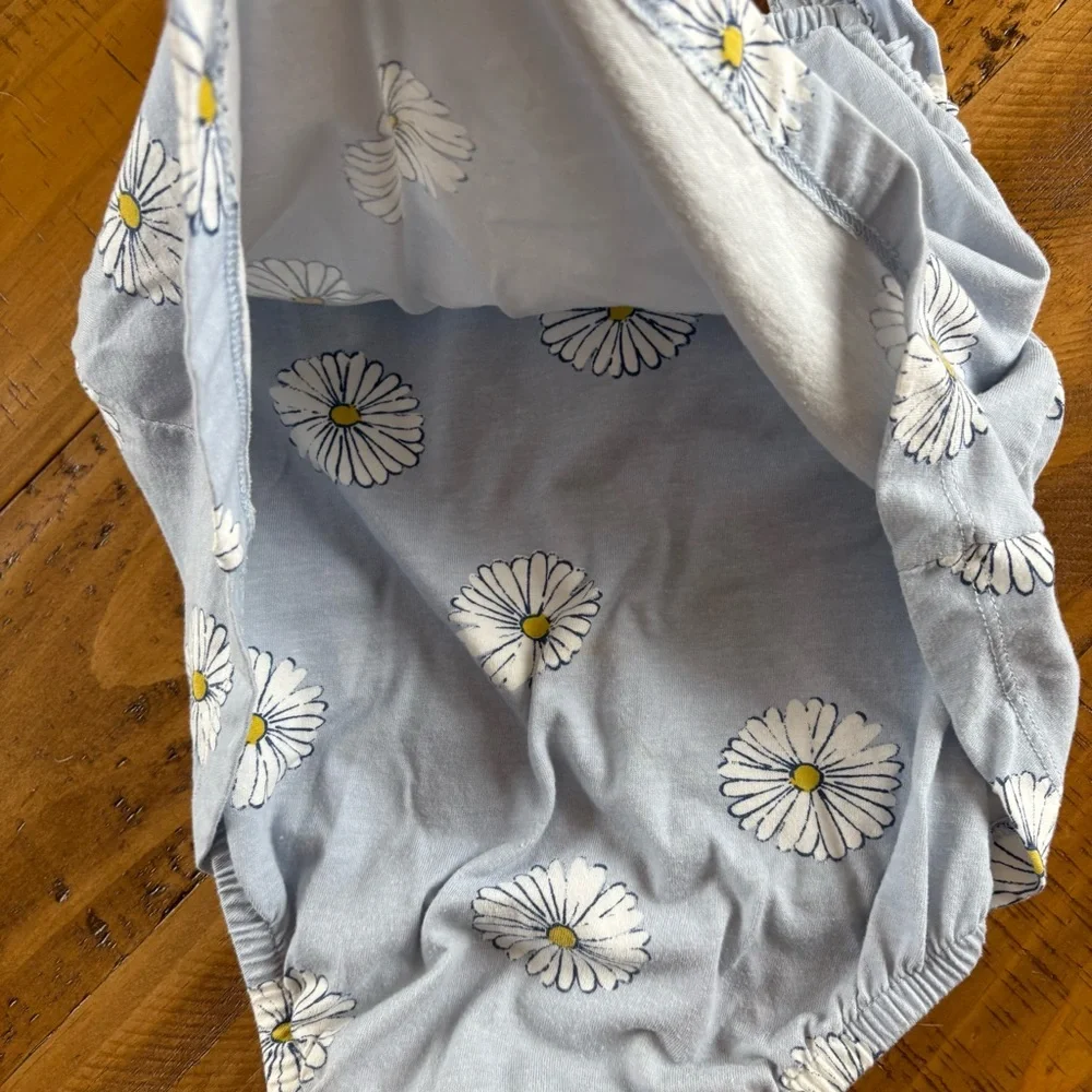 Carter's Light Blue Floral Diaper Cover